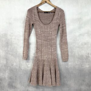 Y2K Moda Sweater Dress Small Boho Twee Drop‎ Waist Academia Preppy Fairy Grunge